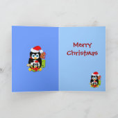 Kerstkaart met Pinguïnen en Polkadots Feestdagen Kaart (Binnen)