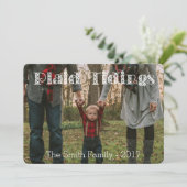 Kerstkaart met Plaid-motief en Plaid-achtergrond (Staand voorkant)