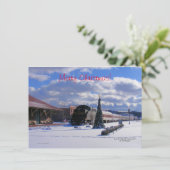 Kerstkaart Met Plat Design (Staand voorkant)