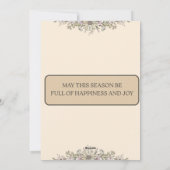 Kerstkaart met plat ontwerp (Achterkant)