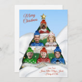 Kerstkaart met plat ontwerp (Voorkant / Achterkant)