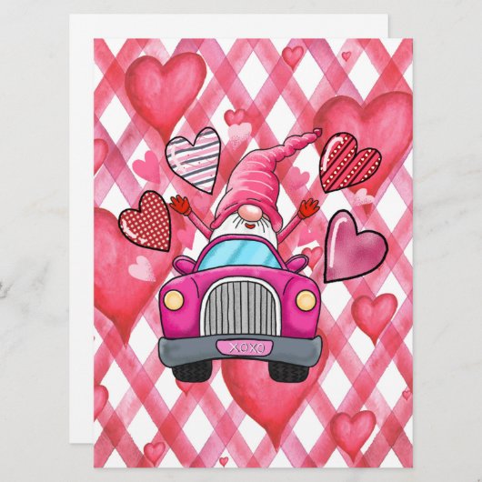 Kerstkaart met plat ontwerp (Voorkant / Achterkant)