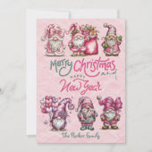 Kerstkaart met plat ontwerp (Voorkant)