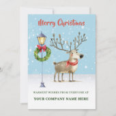 Kerstkaart met plat ontwerp (Voorkant)