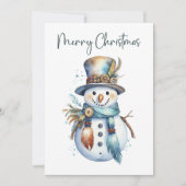 Kerstkaart met plat ontwerp (Voorkant)