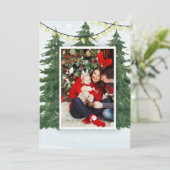 Kerstkaart met plat ontwerp (Staand voorkant)