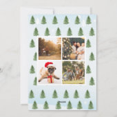 Kerstkaart met plat ontwerp (Achterkant)