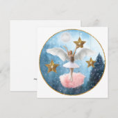 Kerstkaart met plat ontwerp (Voorkant / Achterkant)