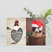 Kerstkaart met plat ontwerp (Staand voorkant)