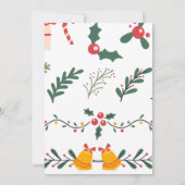 Kerstkaart met plat ontwerp (Achterkant)