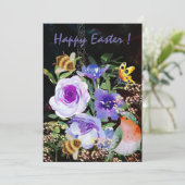 Kerstkaart met plat ontwerp (Staand voorkant)