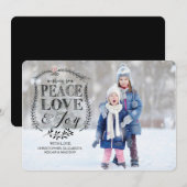 Kerstkaart met plat ontwerp voor de kerstvakantie  (Voorkant / Achterkant)