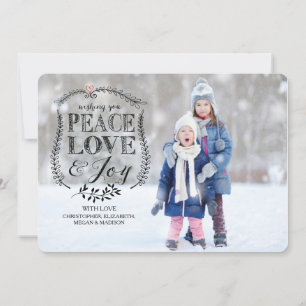 Kerstkaart met plat ontwerp voor Kerstmis en vakan