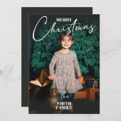 Kerstkaart met platte afbeelding (Voorkant / Achterkant)