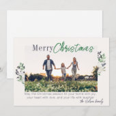 Kerstkaart met platte afbeelding (Voorkant / Achterkant)