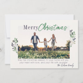 Kerstkaart met platte afbeelding