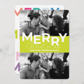 Kerstkaart met platte afbeelding (Voorkant / Achterkant)