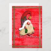 Kerstkaart met platte afbeelding (Voorkant / Achterkant)