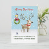 Kerstkaart met platte afbeelding (Staand voorkant)