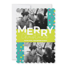 Kerstkaart met platte afbeelding