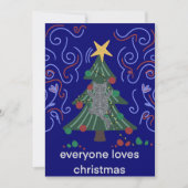 Kerstkaart met platte afbeelding (Voorkant)