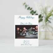 Kerstkaart met platte afbeelding (Staand voorkant)
