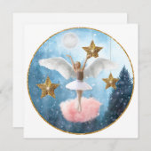 Kerstkaart met platte afbeelding (Voorkant / Achterkant)