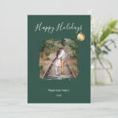 Kerstkaart met platte afbeelding (Staand voorkant)