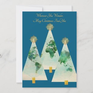 Kerstkaart met platte afbeelding