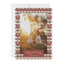 Kerstkaart met platte afbeelding Prettige Feestdag