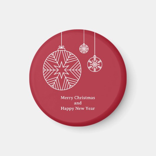 Kerstkaart met platte afbeeldingen magneet (Voorkant)