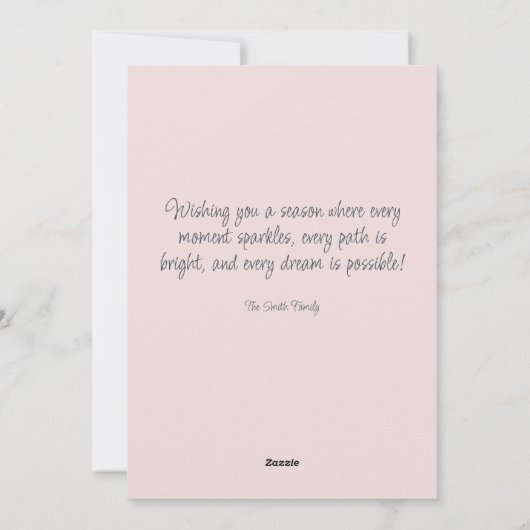 Kerstkaart met platte afdruk (Achterkant)