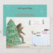 Kerstkaart met platte figuren (Voorkant / Achterkant)