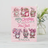 Kerstkaart met platte vormgeving (Staand voorkant)