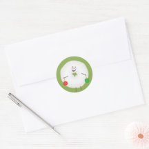 Kerstkaart met poedersuiker donut enveloppe zegel