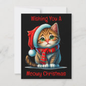 Kerstkaart met poes (Voorkant)