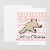 Kerstkaart met poes  (Voorkant / Achterkant)