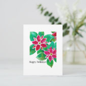 Kerstkaart met Poinsettia Modern (Staand voorkant)