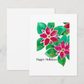 Kerstkaart met Poinsettia Modern (Voorkant / Achterkant)