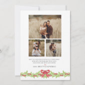 Kerstkaart met preppy foto kaart (Achterkant)