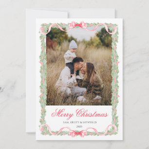 Kerstkaart met preppy-stijl kaart
