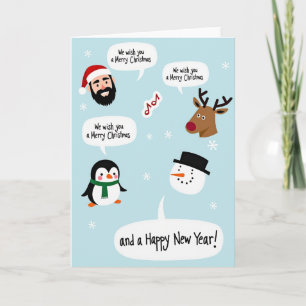 Kerstkaart met 'Prettig Kerstfeest' Kaart