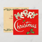  kerstkaart met prettige kerstdagen (Voorkant / Achterkant)