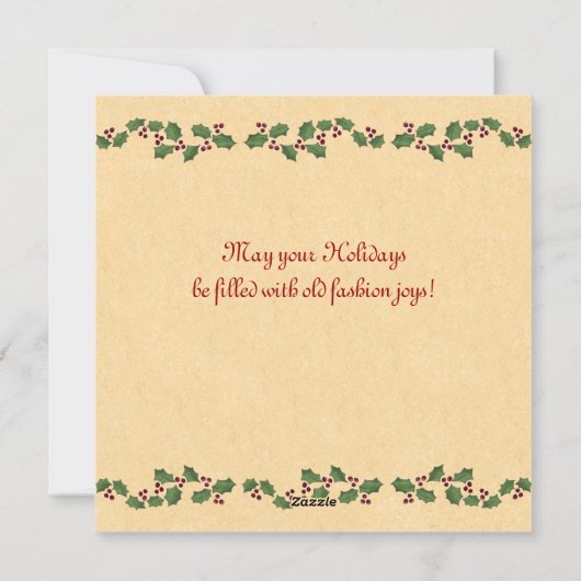 kerstkaart met prettige kerstdagen (Achterkant)