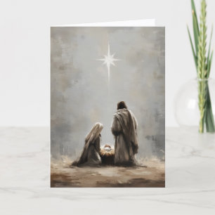 "Kerstkaart met religieus thema Kaart