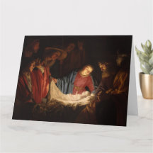 Kerstkaart met religieus thema