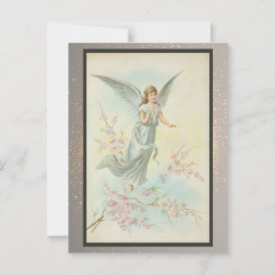 Kerstkaart met religieus thema uit vroeger tijden briefkaart