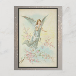 Kerstkaart met religieus thema uit vroeger tijden briefkaart