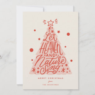 Kerstkaart met religieuze borstellettering