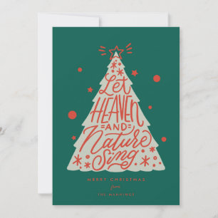 Kerstkaart met religieuze borstellettering